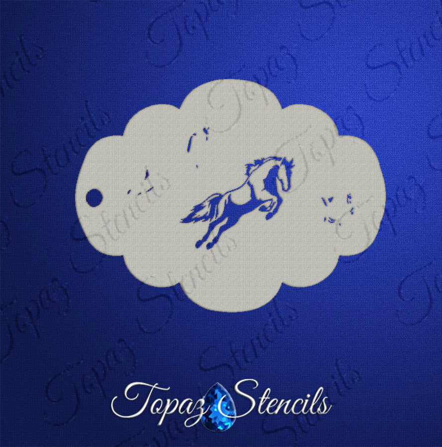 Jumping Horse stencil