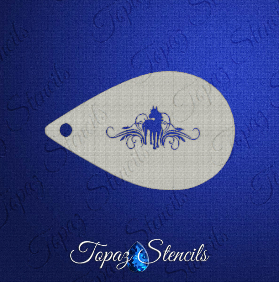 Swirly Horse stencil