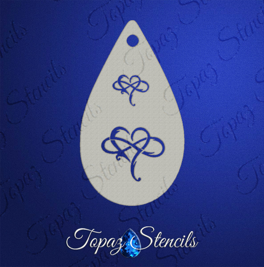 Infinity Hearts stencil