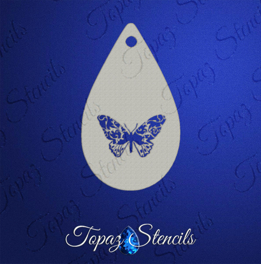 Butterfly Swirl stencil