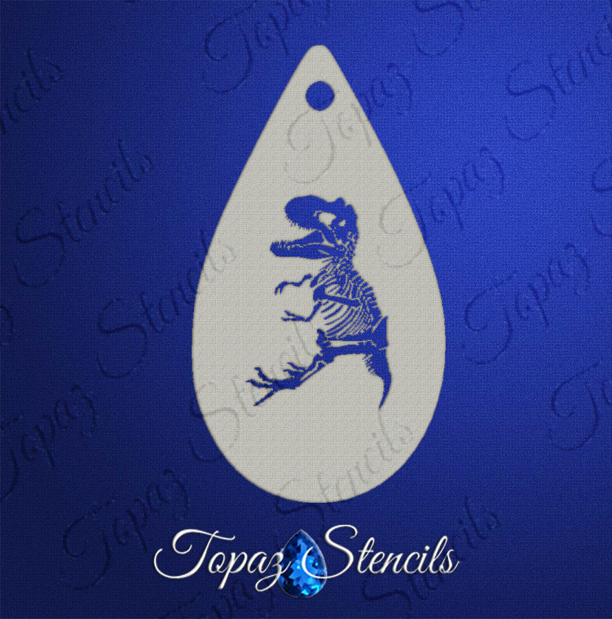 T-Rex Skeleton stencil