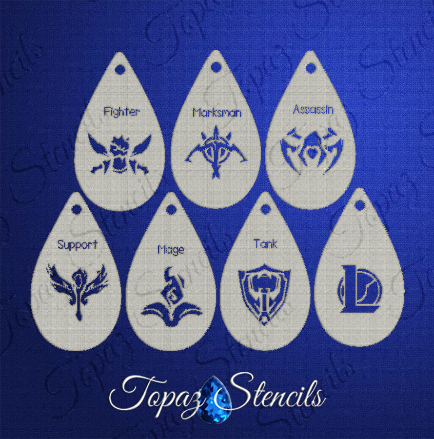 LOL - League of Legends Set stencil