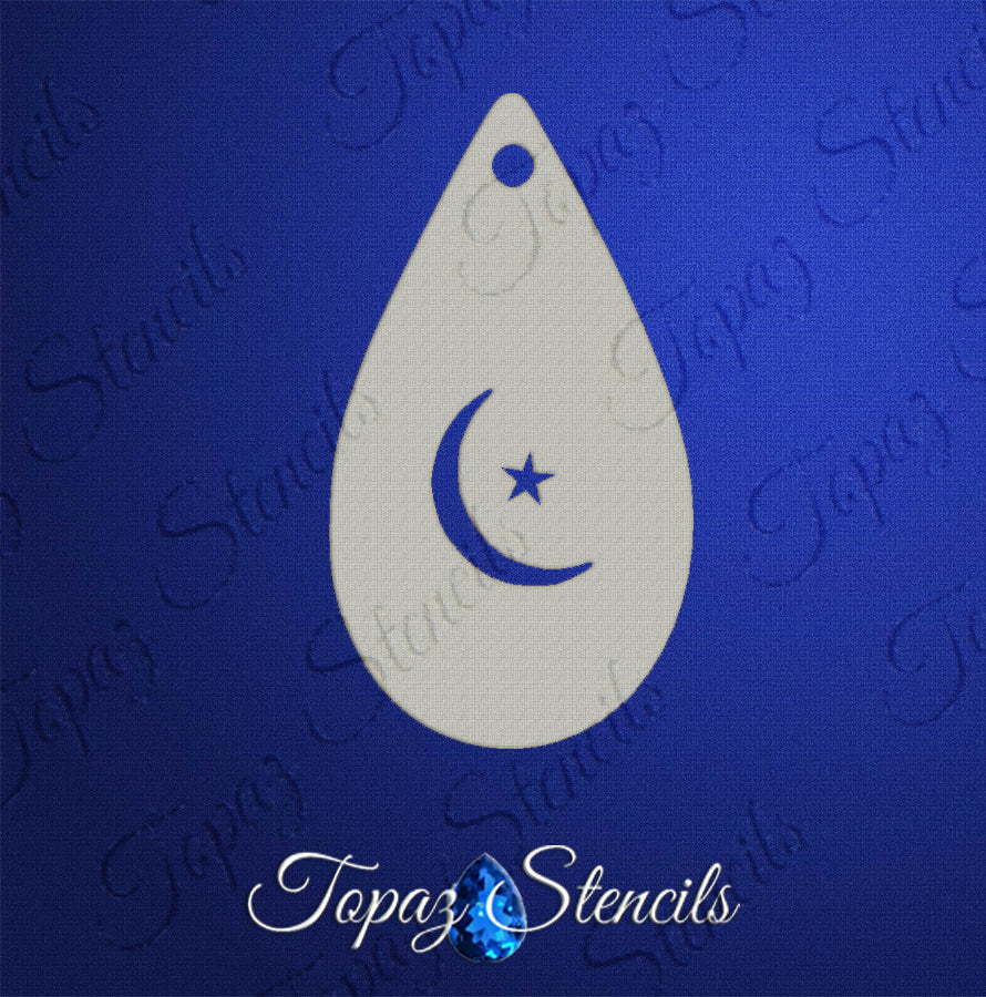 Crescent Moon and Star stencil