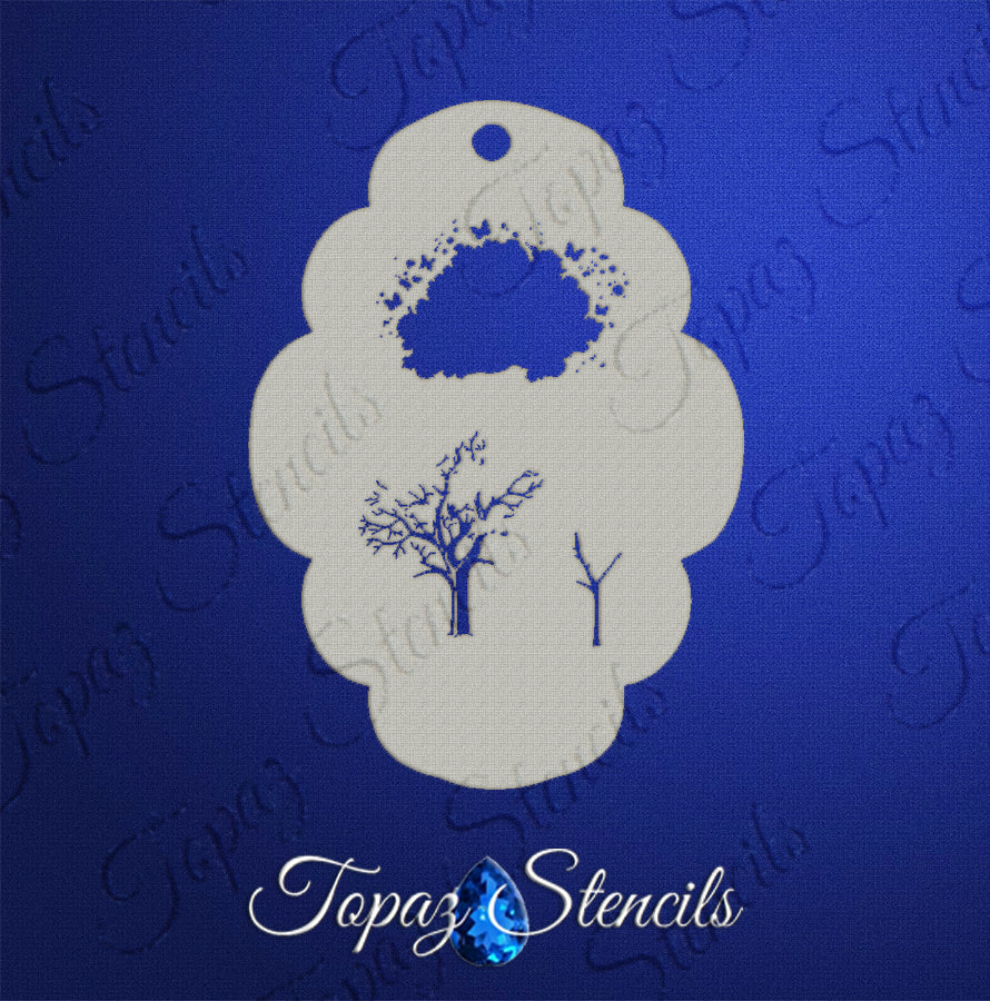 Splatter Tree stencil