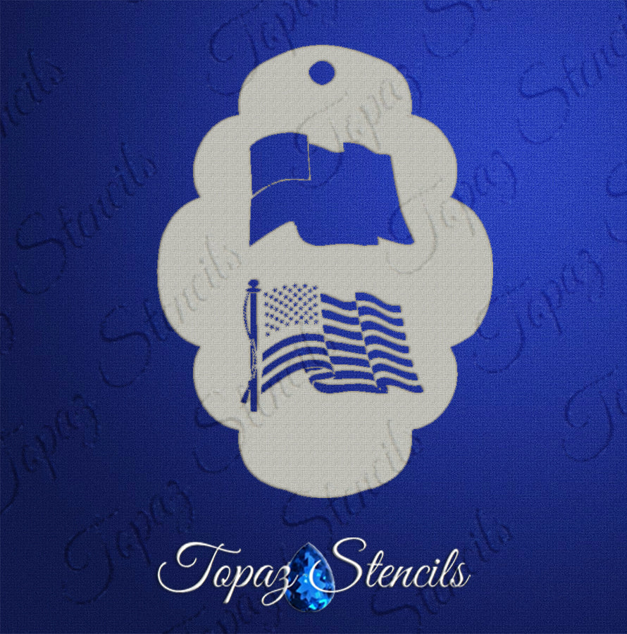 American Flag stencil