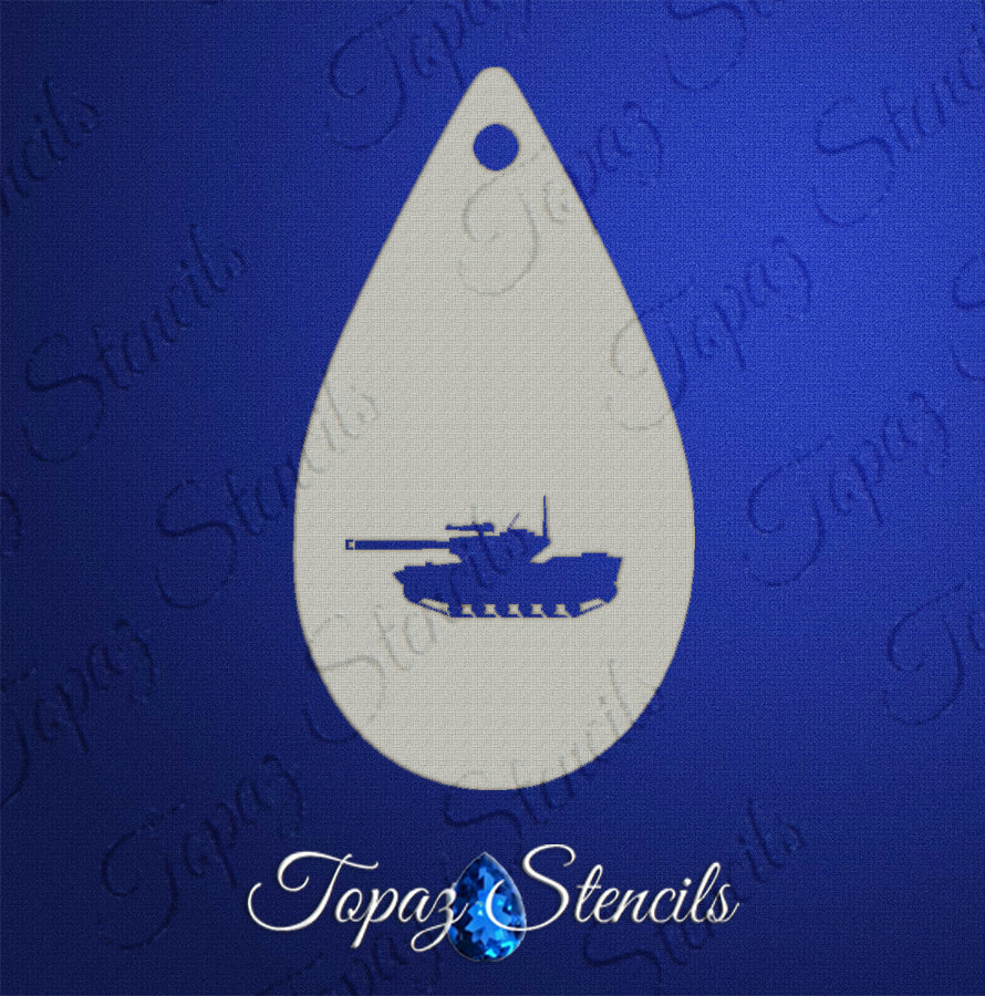 Military Tank stencil