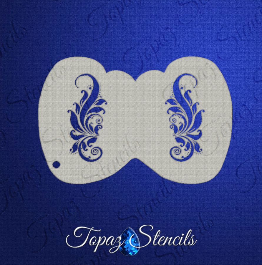Flourish Flutter Eye stencil