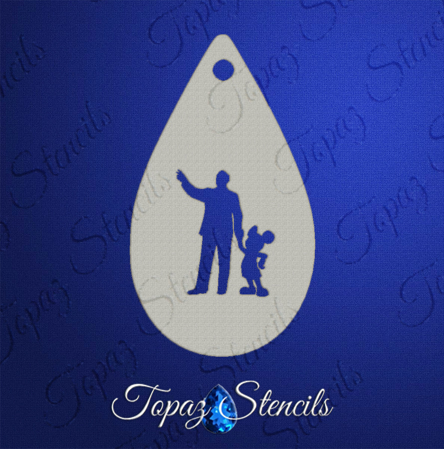 Walt and Micky stencil
