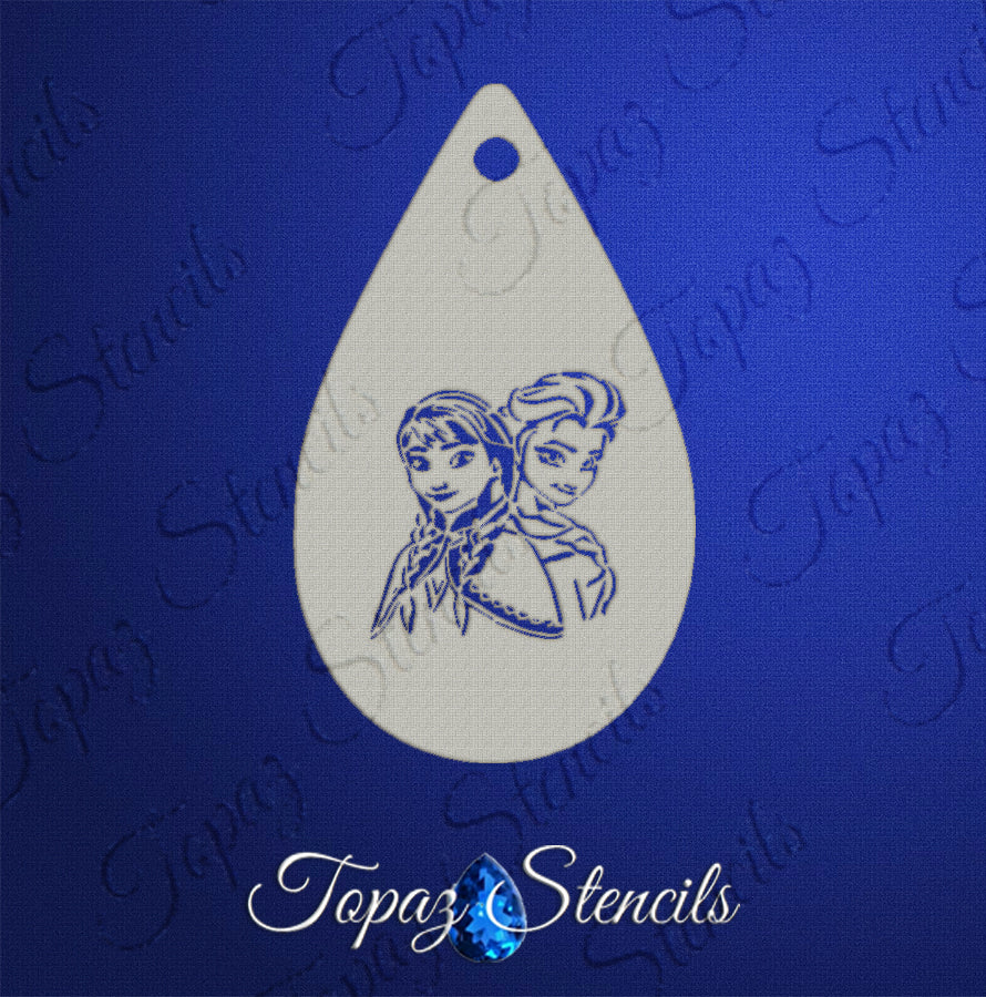 Frozen Sisters stencil