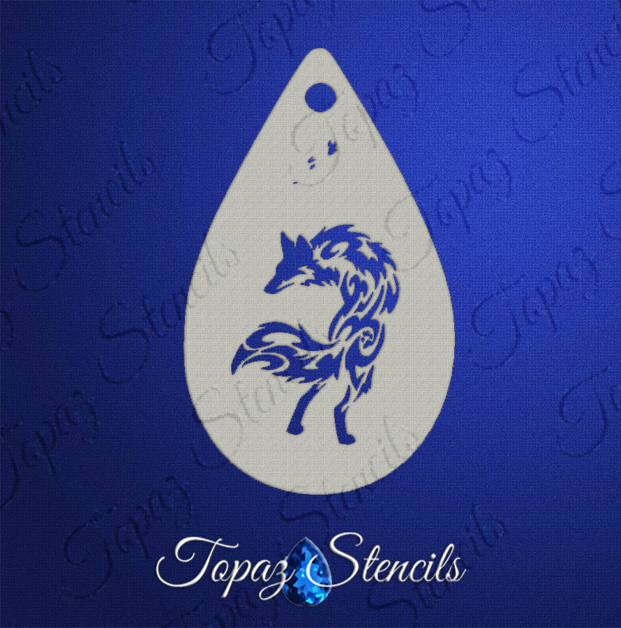Tribal Fox stencil