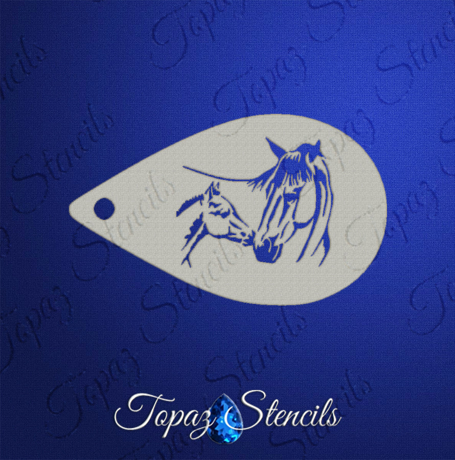 Momma and Baby Horses stencil