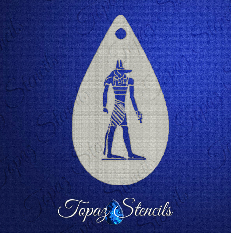 God Anubis stencil