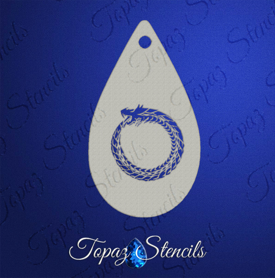 Egyptian Ouroboros stencil