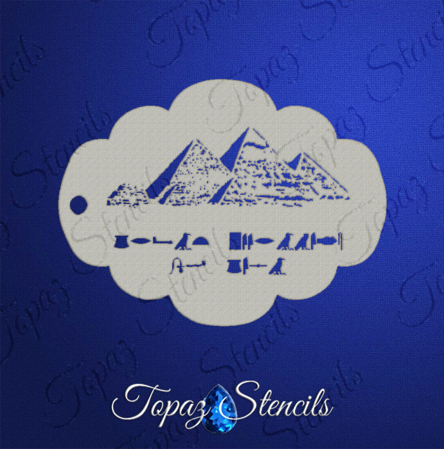Great Pyramids of Giza stencil