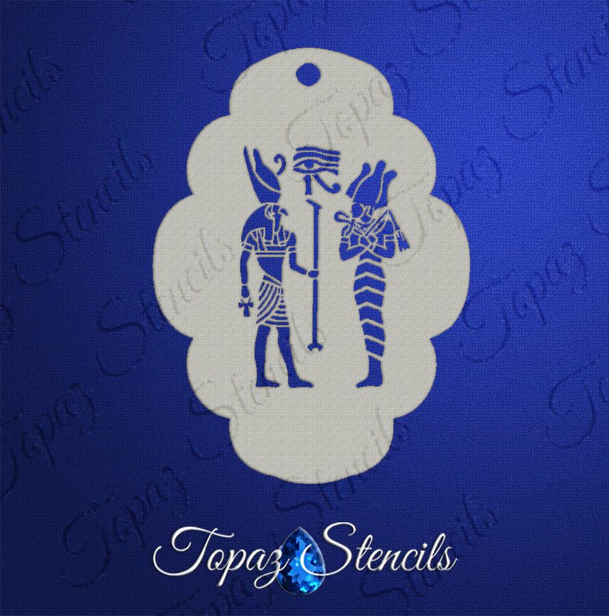 Egyptian Figures stencil