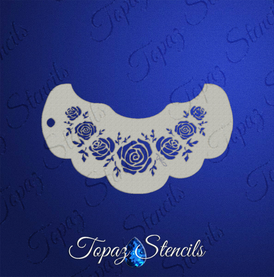 Rose Necklace stencil