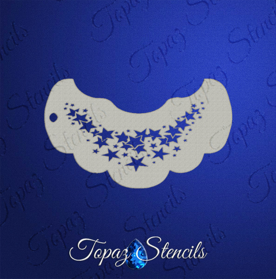 Stars Necklace stencil