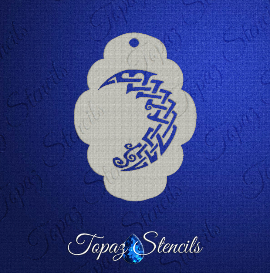 Viking Crescent Knot stencil