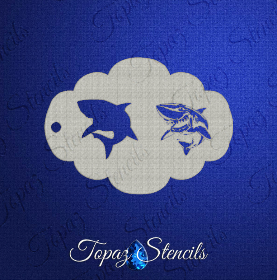 Angry Shark stencil