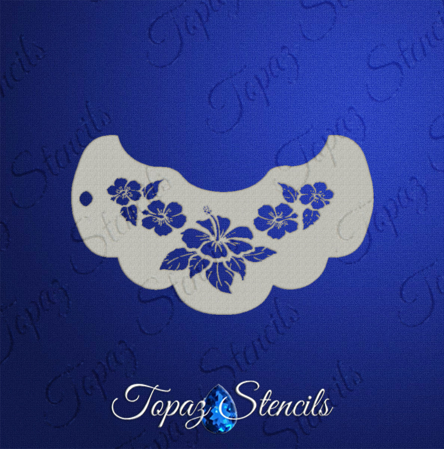 Hibiscus Necklace stencil