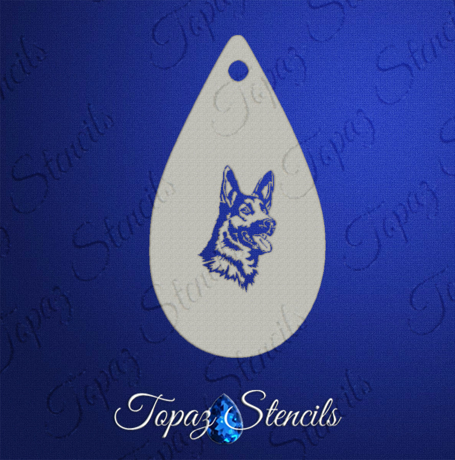 German Shepherd stencil