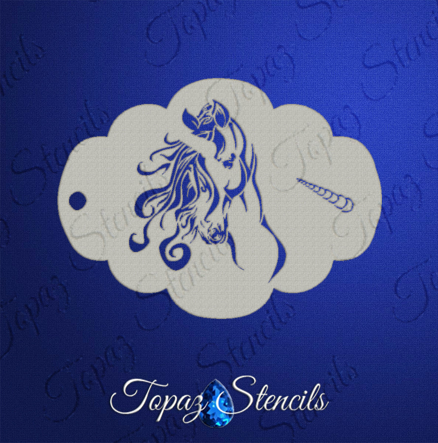 Unicorn Mane stencil