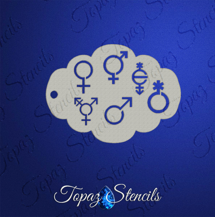 Gender Symbols stencil