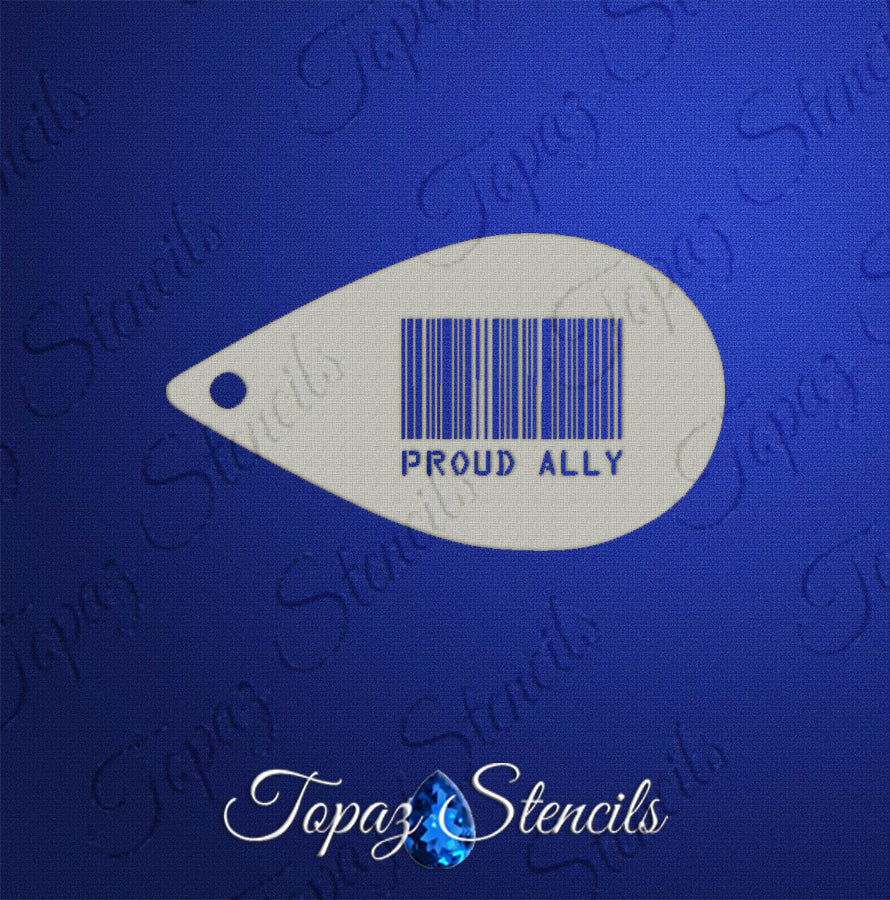 Proud Ally Barcode stencil