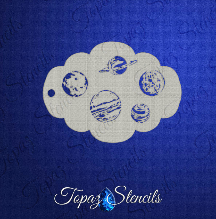 Planets stencil