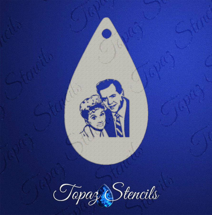 Lucy and Desi stencil