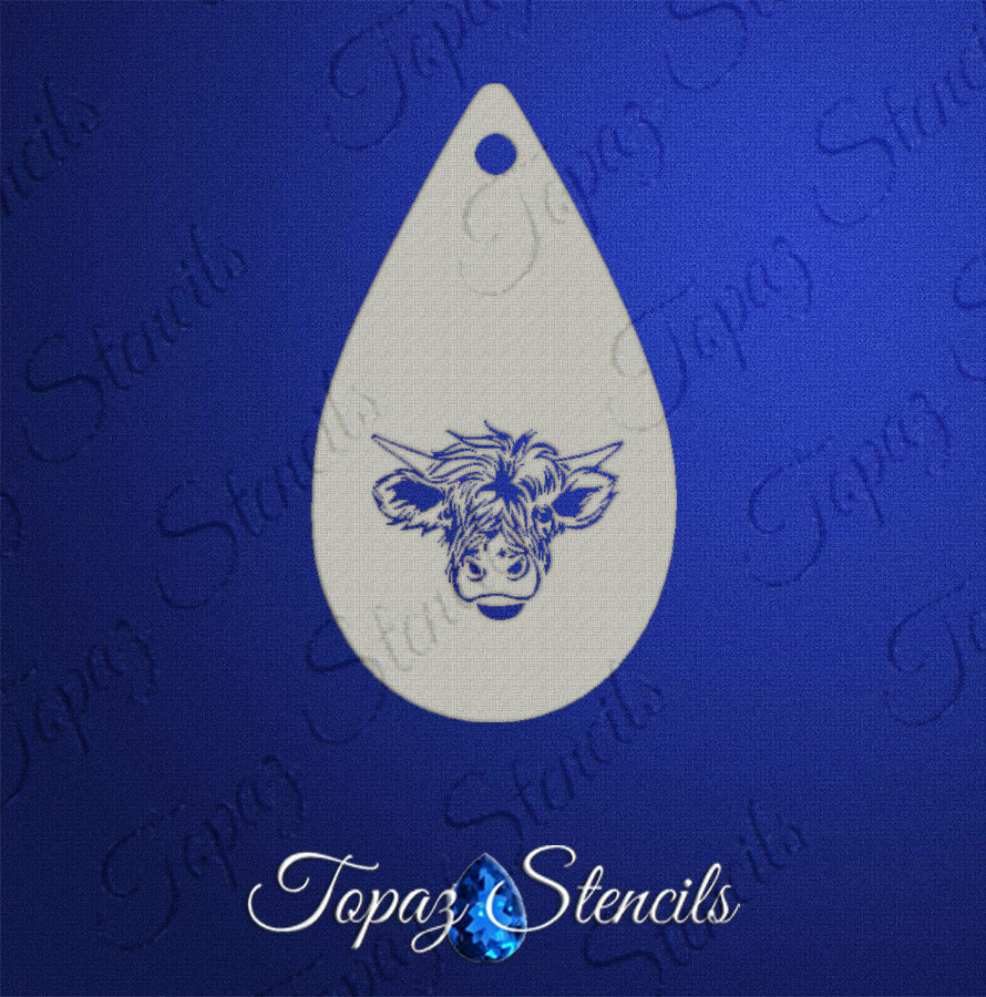 Henry the Highland Cow stencil