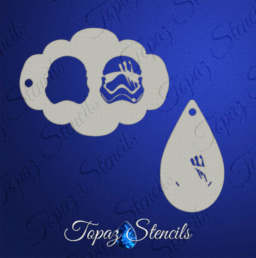 Mandalorian Helmet stencil