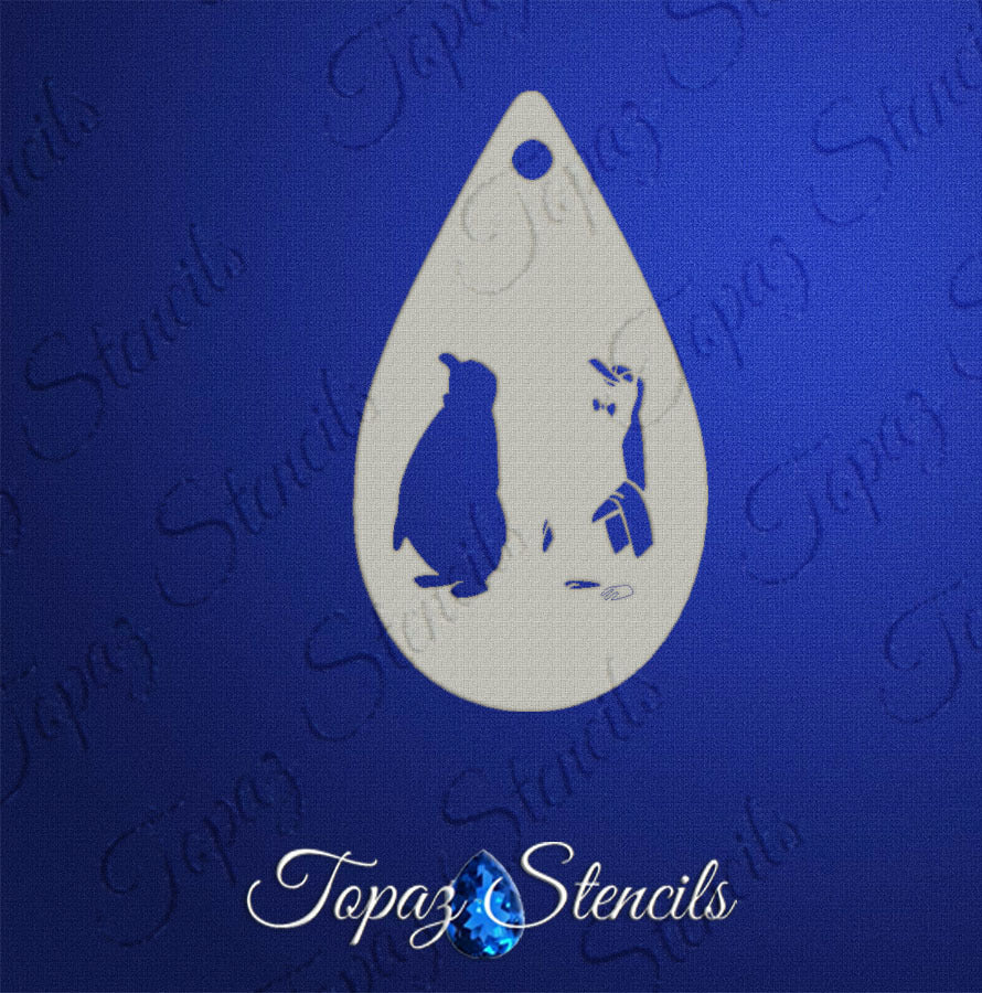 Penguin Butler stencil