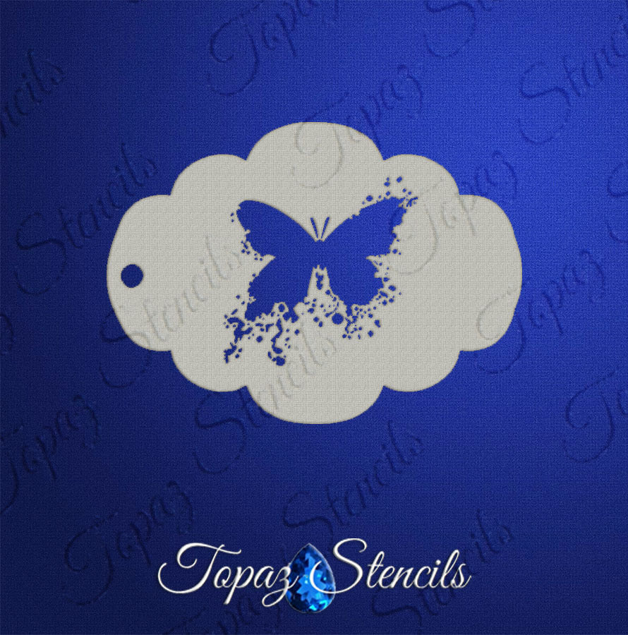 Butterfly Splash stencil