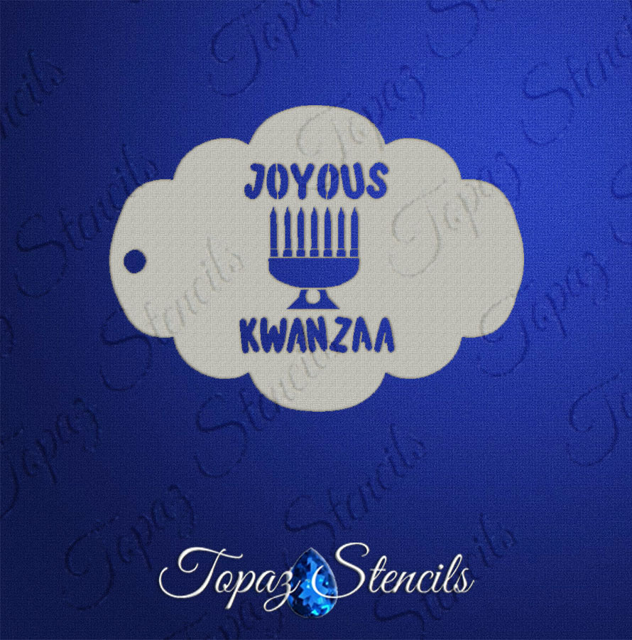 Joyous Kwanzaa stencil