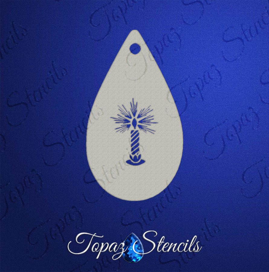 Glowing Candle stencil
