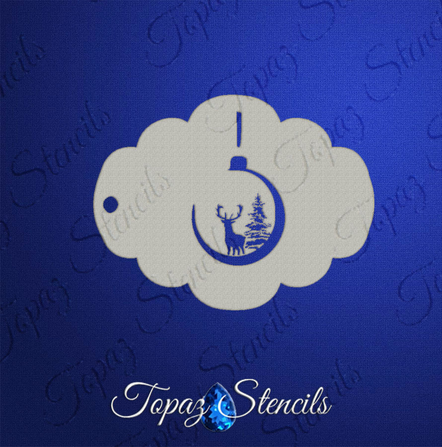 Winter Deer Ornament stencil