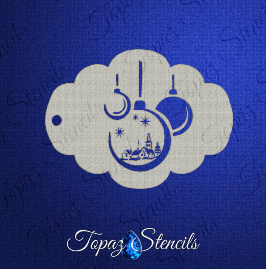 Christmas Village Ornament stencil