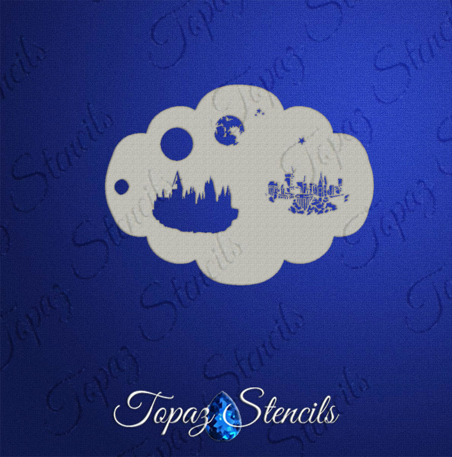 Hogwarts Castle stencil