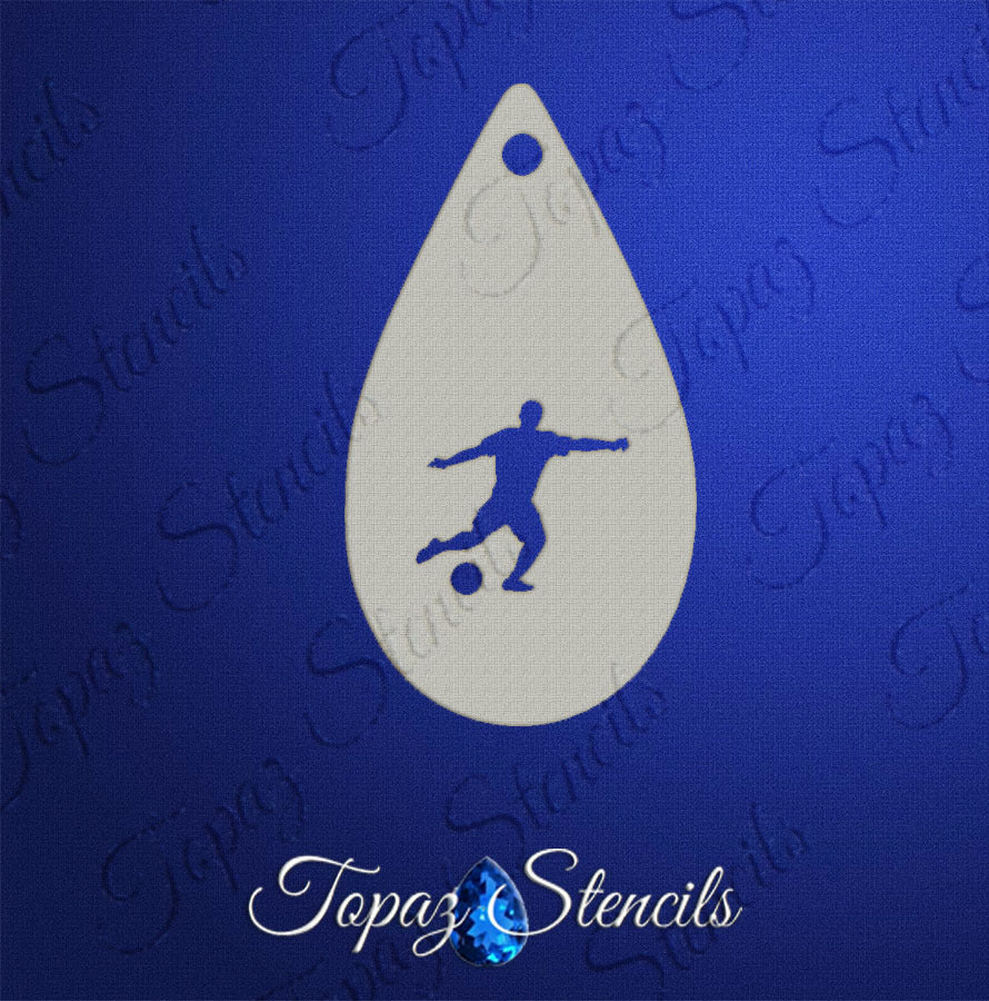 Soccer Player 2 stencil