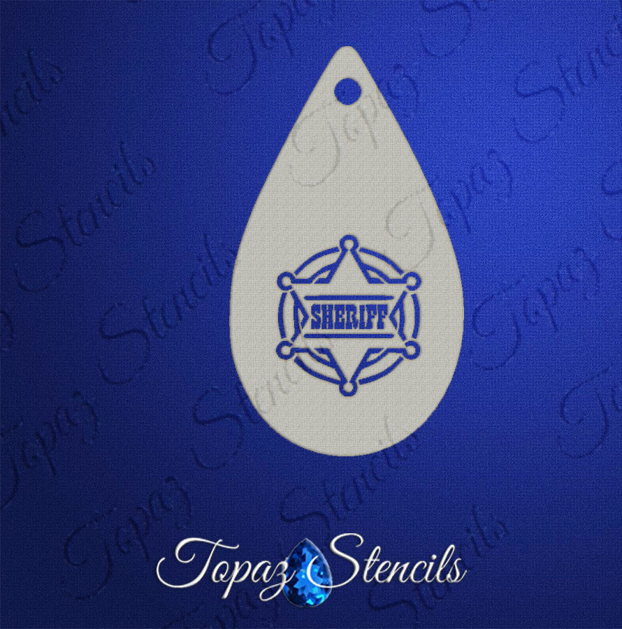 Sheriff Badge stencil