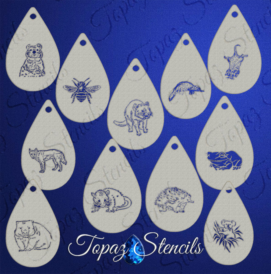 Australian Animals Set stencil