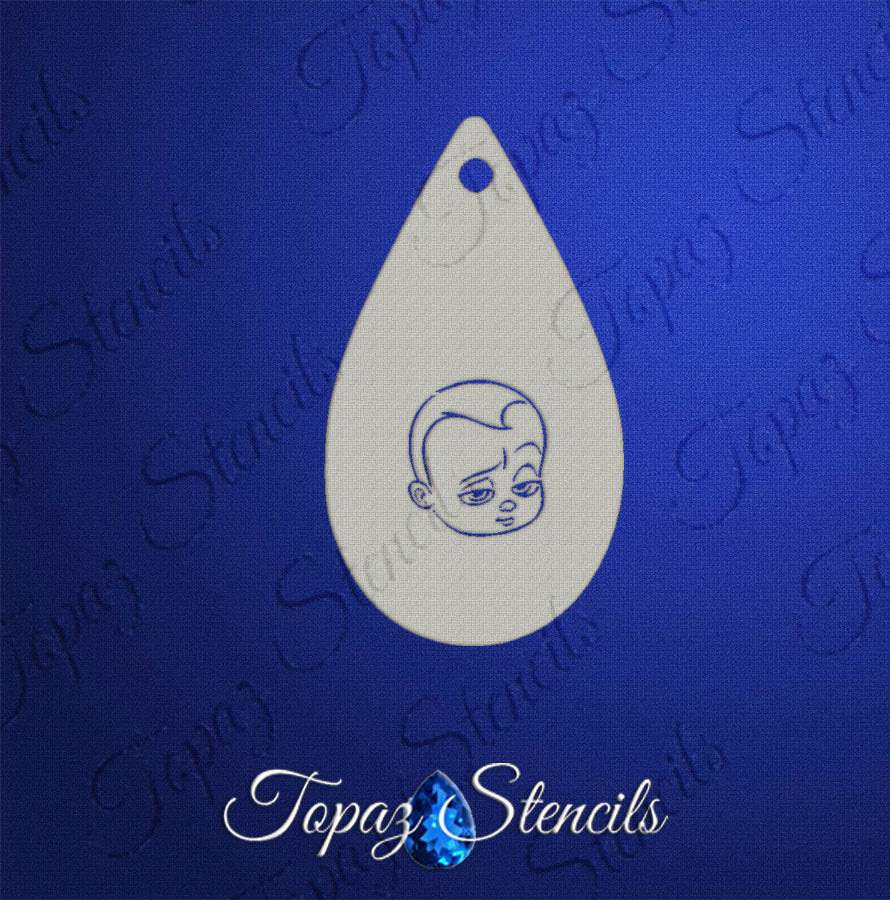 Boss Baby Face stencil