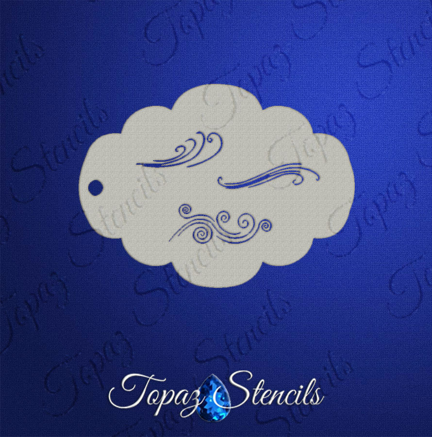 Breezy Swirls stencil