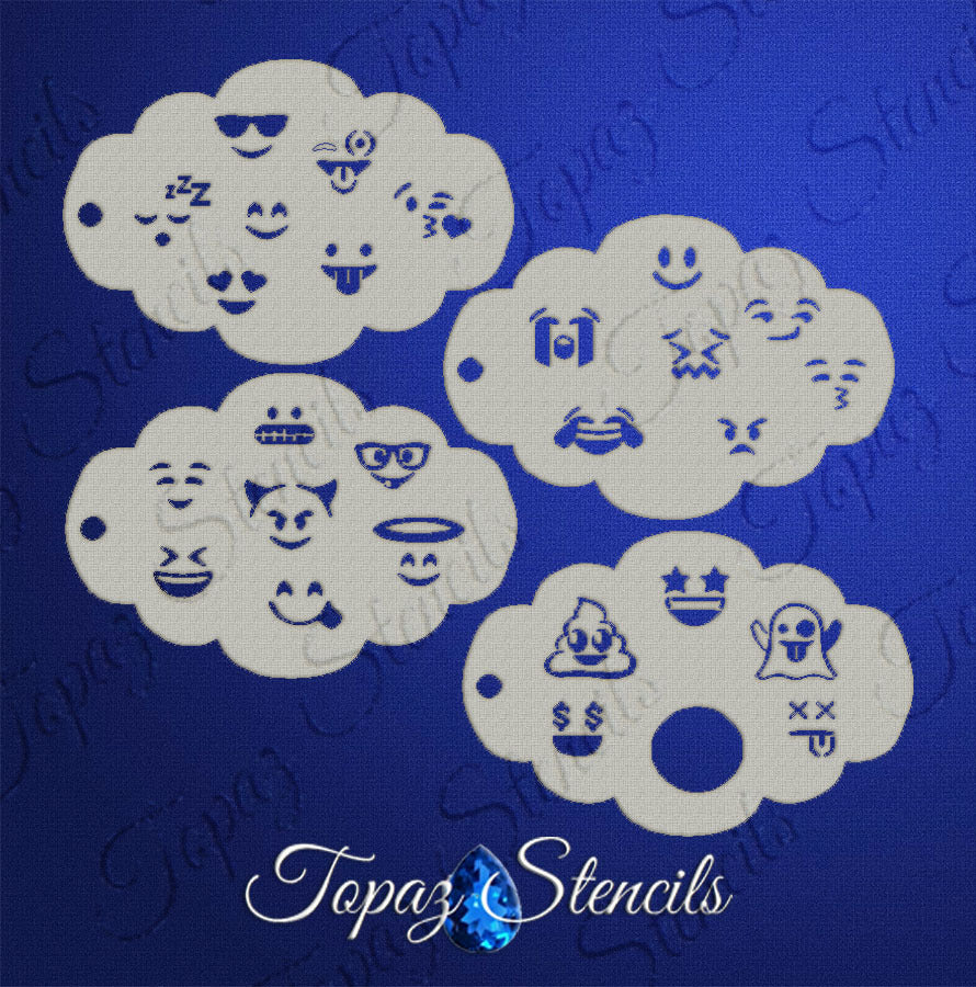 Emoji Set stencil