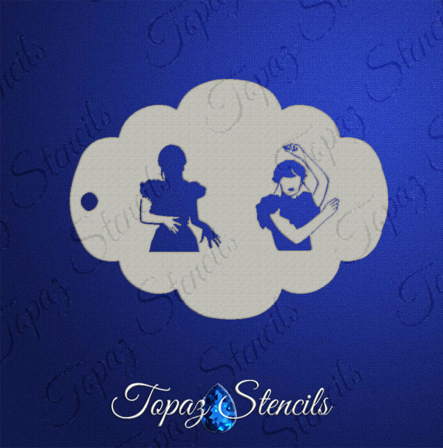 Wednesday's Dance stencil