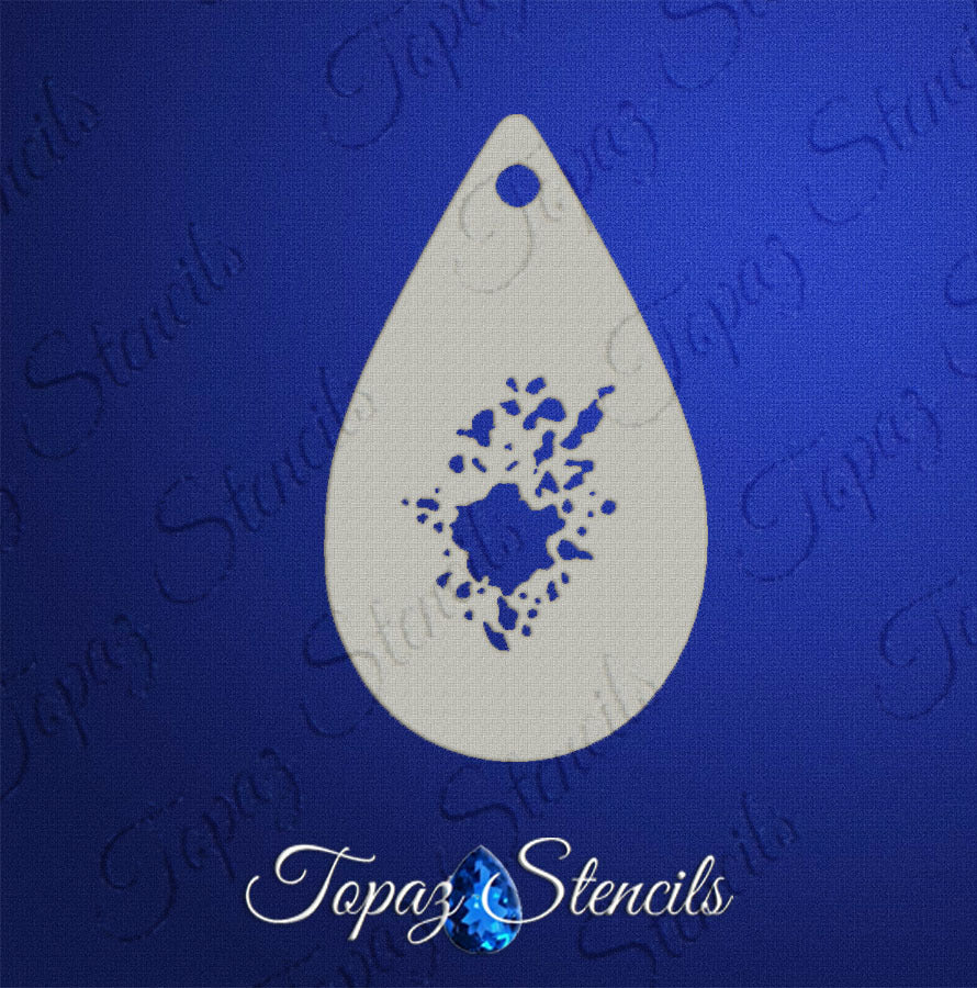 Snowball Splat stencil