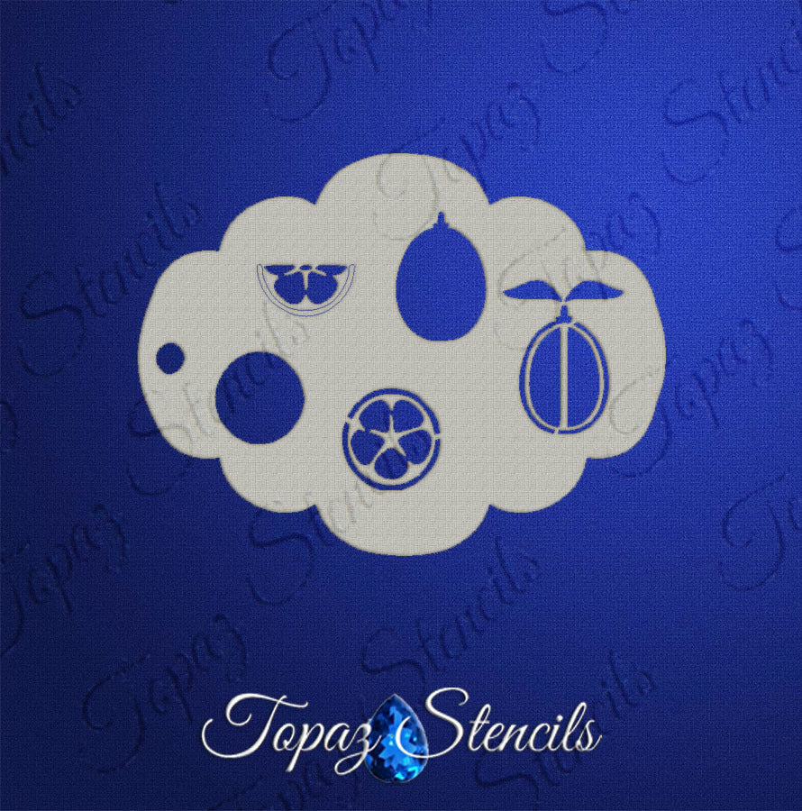 Kumquat Sections stencil