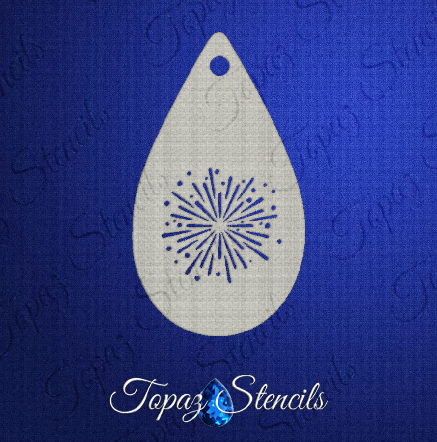 Firework Burst stencil