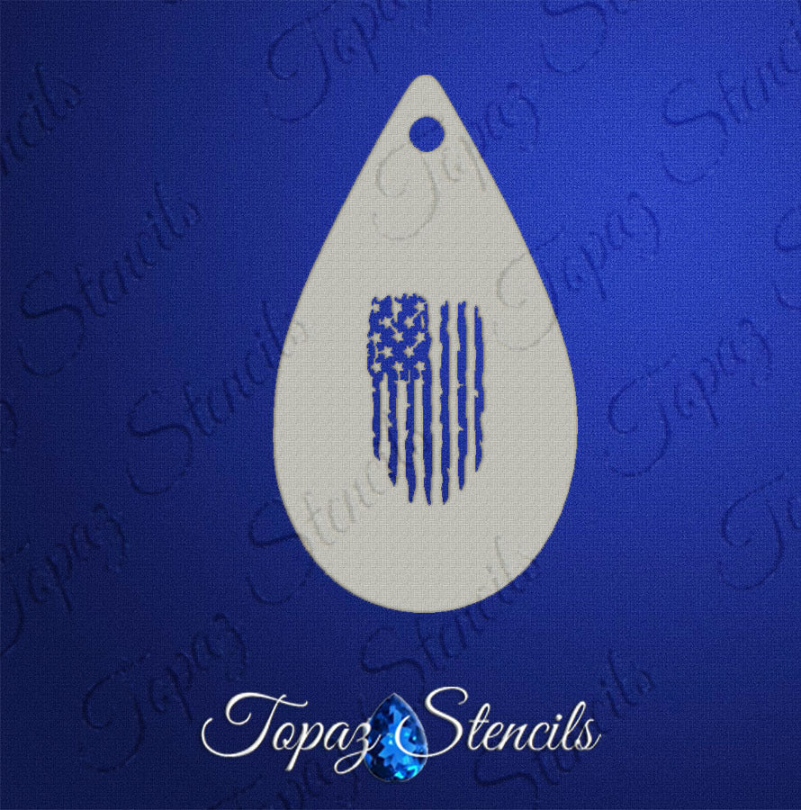 Tattered Flag stencil